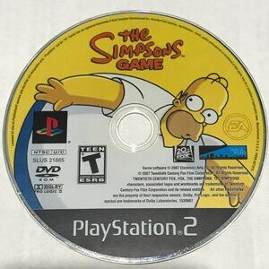 The Simpsons Game Sony PlayStation 2 PS2 2007 Tested Disc Only